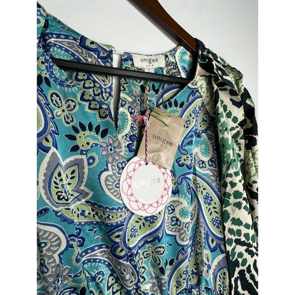 Umgee NWT Boutique Gypsy Boho Floral Paisley Print Dress S M L - Picture 4 of 10